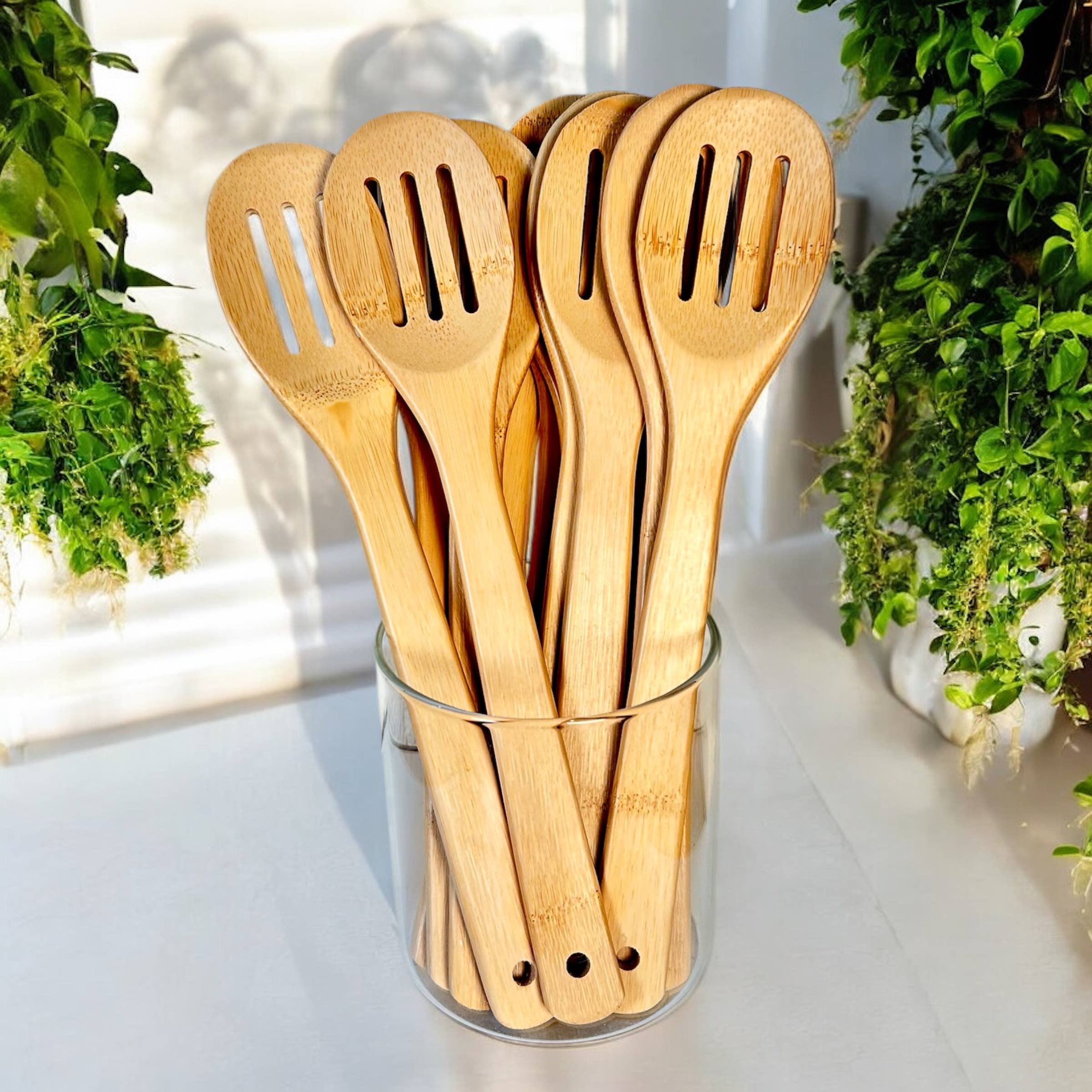 Bamboo Kitchen Utensil | Slotted Spoon (Bamboo Switch) – The Culinary Stone