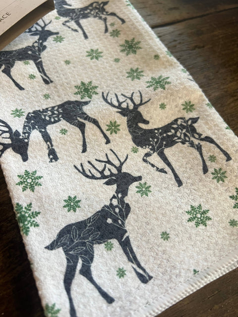 Winter Deer Tea/Hand Towel (ROOM and PORCH)