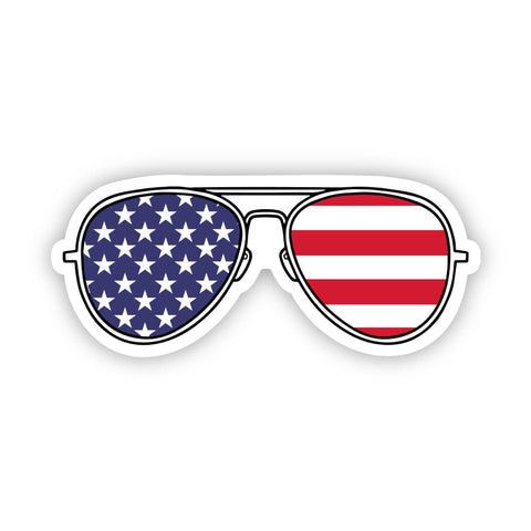 Sunglasses Sticker - American Flag (Big Moods)