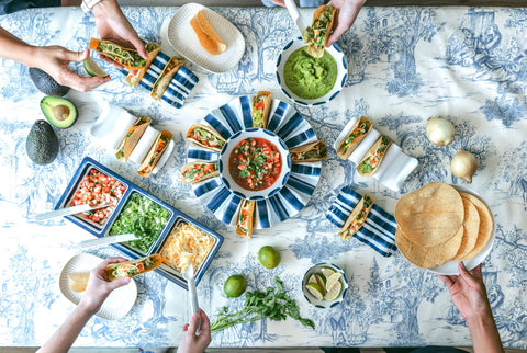 Taco Party Bowl - Coastal Stripe (Prepara)