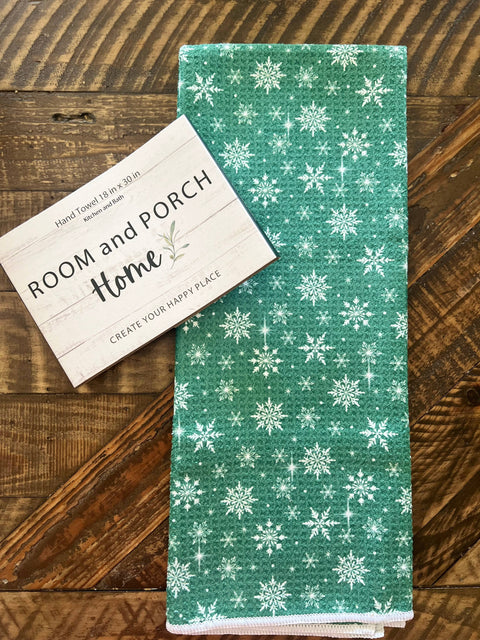 Winter Snowflakes Tea/Hand Towel (ROOM and PORCH)