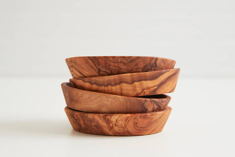 Italian Olivewood Aperitivo Bowls - Set of 4 (Verve Culture)