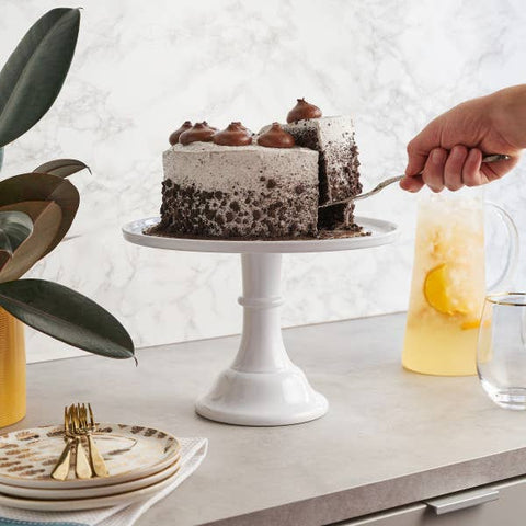11.5" Collapsable Melamine Cake Stand - White (Twine)
