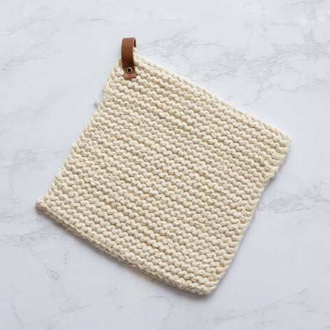 Knitted Pot Holder - Natural (Audrey's)
