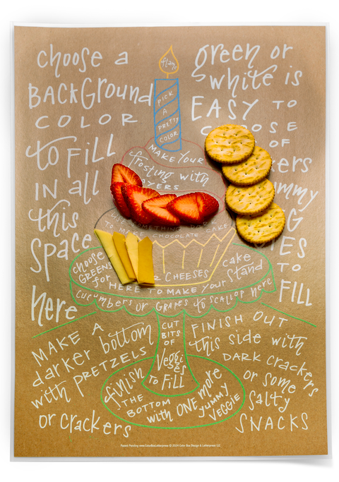 Charcuterie Cheat Sheet | Birthday Cupcake (Color Box Design & Letterpress)