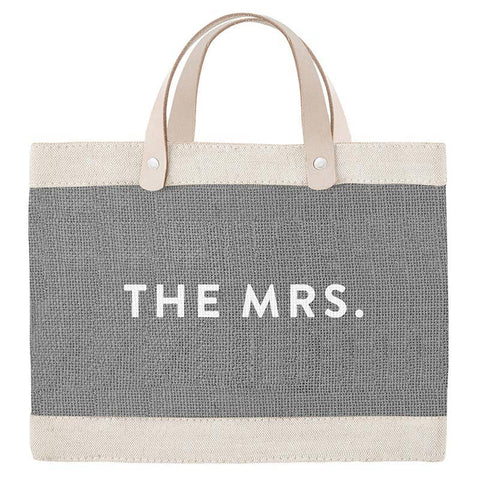 Mini Grey Market Tote - The Mrs (Santa Barbara Design Studio by Creative Brands)