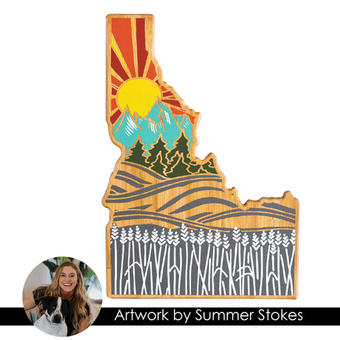 Idaho Cutting Board with Artwork by Summer Stokes (Totally Bamboo)