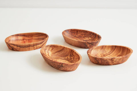Italian Olivewood Aperitivo Bowls - Set of 4 (Verve Culture)