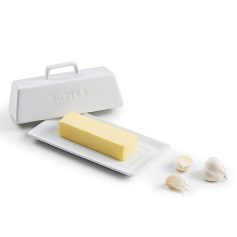 Ceramic Butter Dish White (Kook)