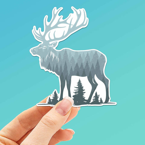 Mountain Forest Bull Elk Sticker (Sentinel Supply)