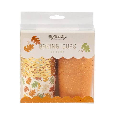 Gold Foil Autumn Leaves 5 oz Baking Cups (My Mind’s Eye)