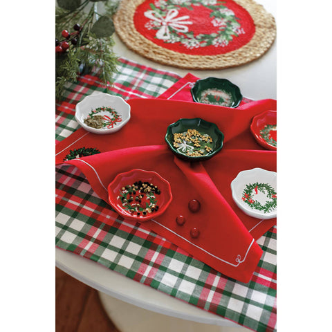 Wreaths Braided Christmas Placemat (Danica)