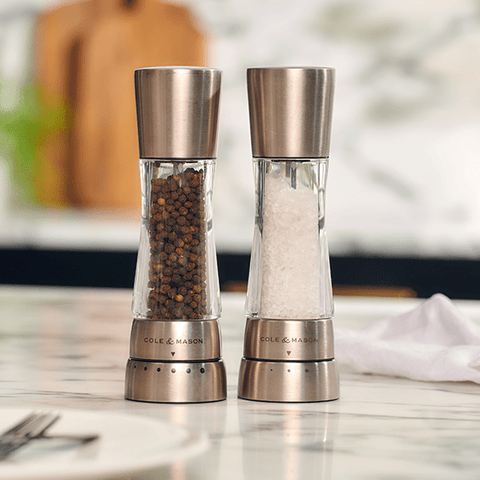 Derwent Salt & Pepper Mill Set, Stainless Steel (Cole & Mason)