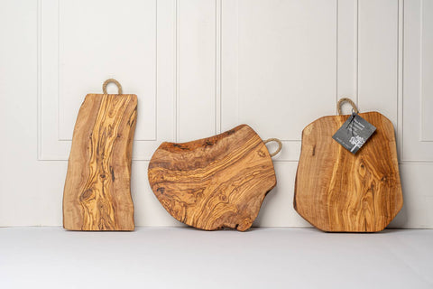 Italian Olivewood Charcuterie and Cheese Board - Rope Handle (Verve Culture)
