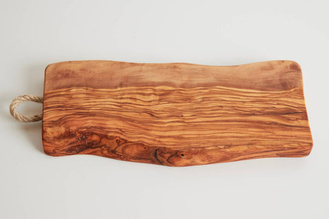 Italian Olivewood Charcuterie and Cheese Board - Rope Handle (Verve Culture)