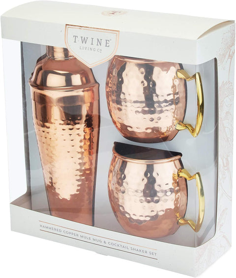 Copper Mug Set With Shaker (Twine)