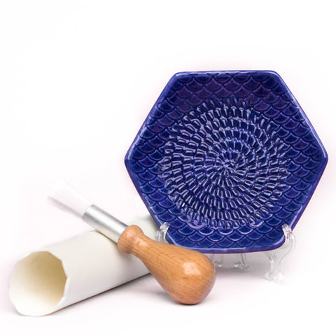 Blue Ceramic Grater Set (The Grate Plate)