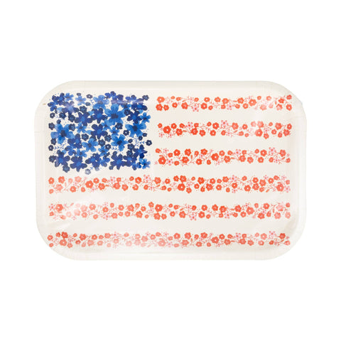Floral Flag Plate 8 ct (My Mind’s Eye)