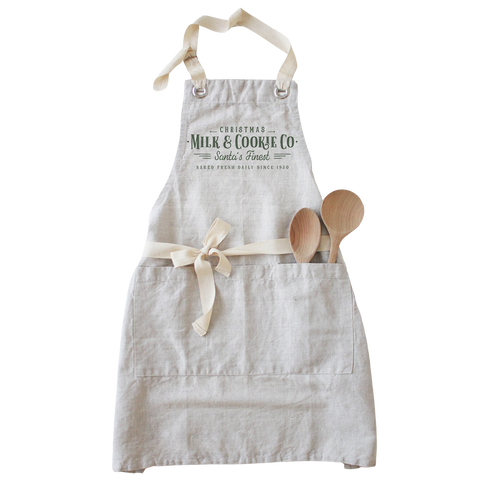 Milk & Cookie Co Apron: Natural (Porter Lane Homes)