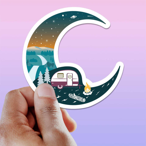 Half Moon RV Camping Sticker (Sentinel Supply)