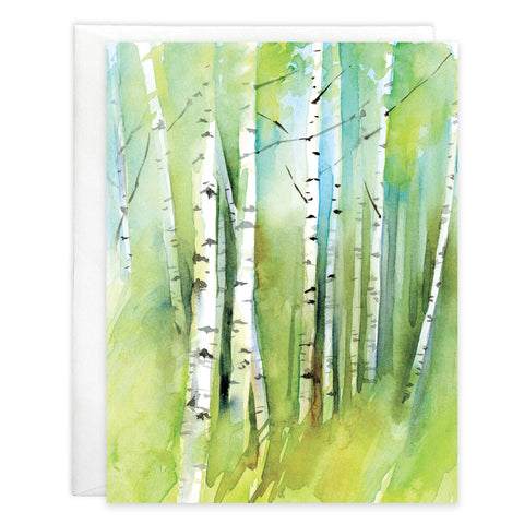 Blank Note Card - Birch Grove (Gina B Designs)