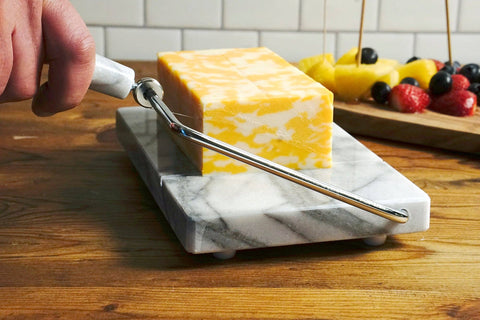 White Marble Cheese Slicer (RSVP)