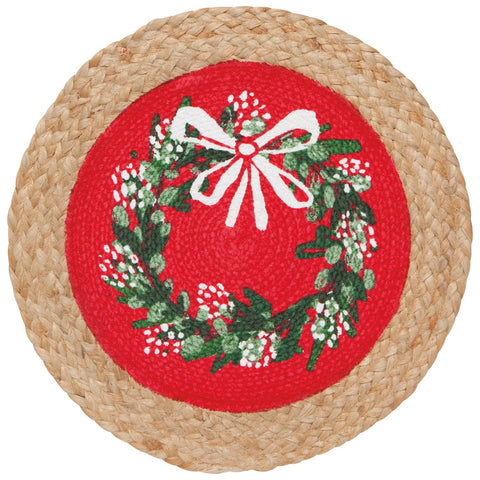 Wreaths Braided Christmas Placemat (Danica)