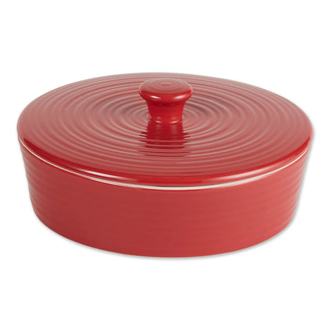 Tortilla Warmer Stoneware 8” Red (RSVP)