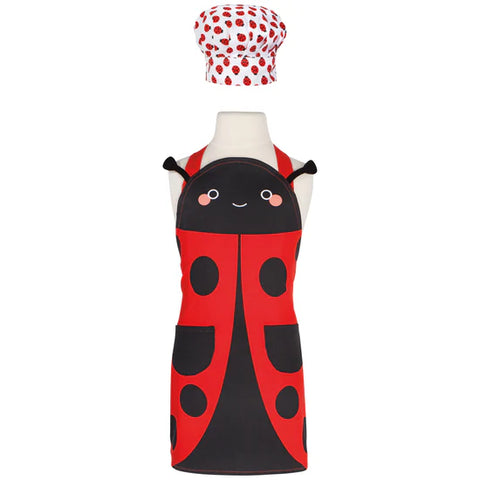 Ladybug Daydream Kid's Apron & Hat Set Set of 2 (Danica)