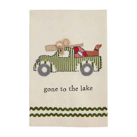 Gone to Lake Applique Towel (Mudpie)