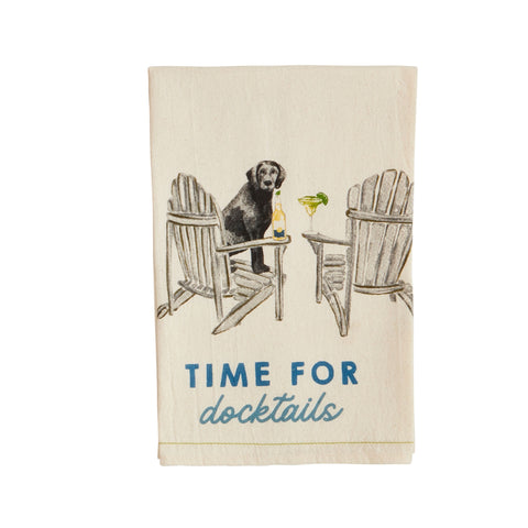 Docktails Watercolor Towel (Mudpie)