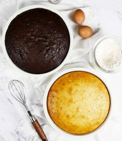 Round Cake Pan 9” Ceramic Nonstick Vanilla (Kitchen Gear)