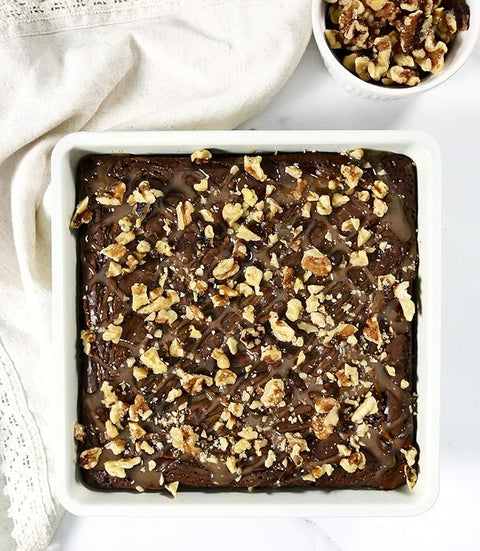 Square Cake Pan 8” Ceramic Nonstick Vanilla (Kitchen Gear)