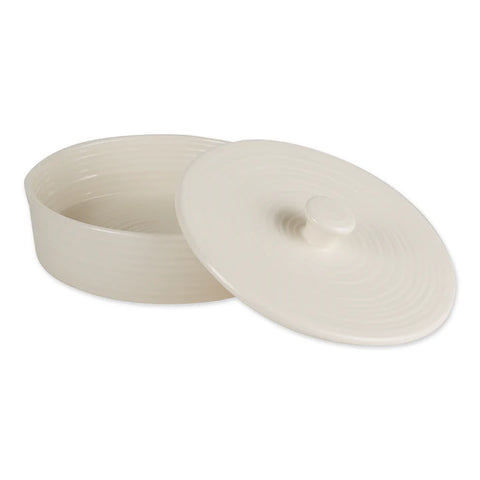 Tortilla Warmer Stoneware 8” White (RSVP)