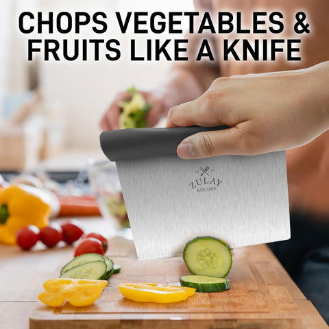Multi-purpose Stainless Steel Bench Scraper & Chopper (Zulay)