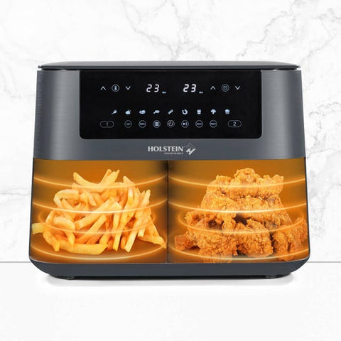 8.4 QT DUAL BASKET DIGITAL AIR FRYER (Holstein Housewares)