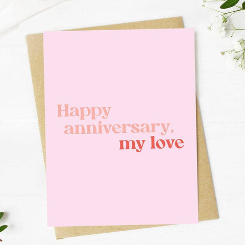 "Happy anniversary my love" Anniversary Card (Big Moods)