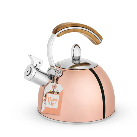 Presley Classic Whistling Tea Kettle - 70oz - Rose Gold (Pinky Up)