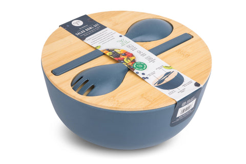 4pc Bamboo Salad Bowl Set - Oceanic (Core Kitchen)