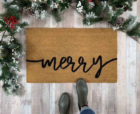 Merry Doormat : Black (Nickel Designs)