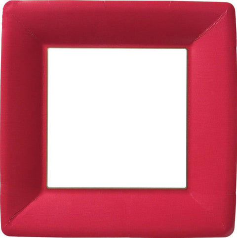 10" Square Paper Plates Red (Boston International)