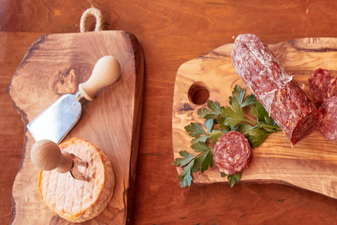 Italian Olivewood Charcuterie and Cheese Board - Rope Handle (Verve Culture)