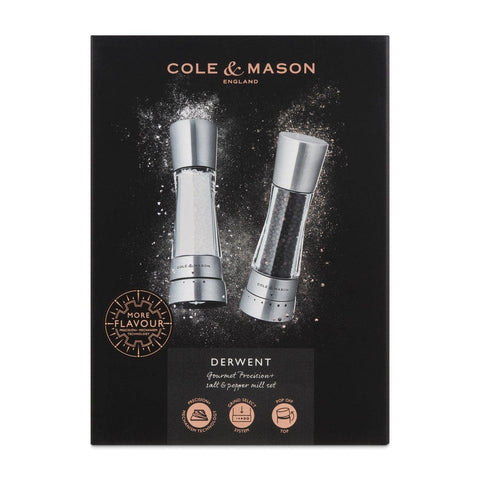 Derwent Salt & Pepper Mill Set, Stainless Steel (Cole & Mason)