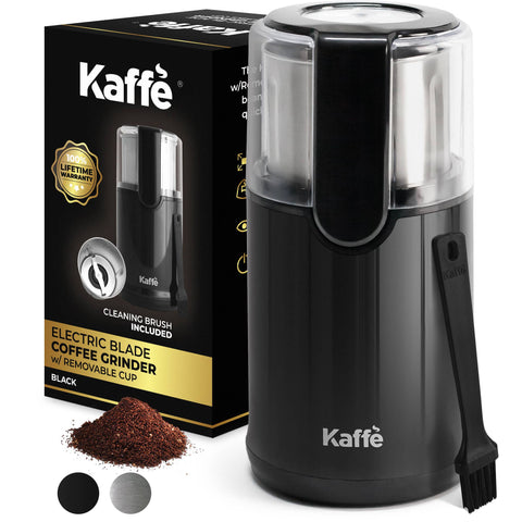 Electric Blade Coffee Grinder with Removable Cup (4.5 oz) – Black (Kaffe)