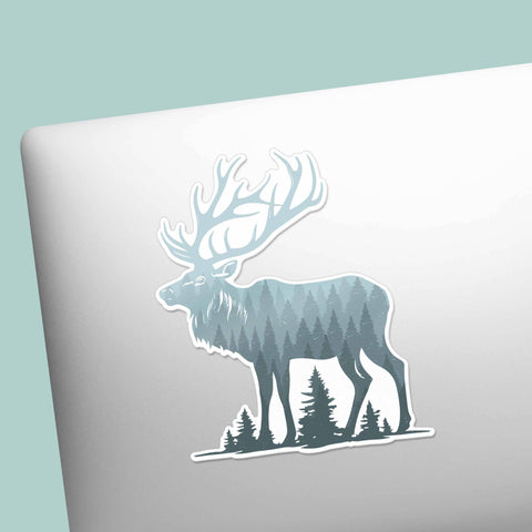 Mountain Forest Bull Elk Sticker (Sentinel Supply)