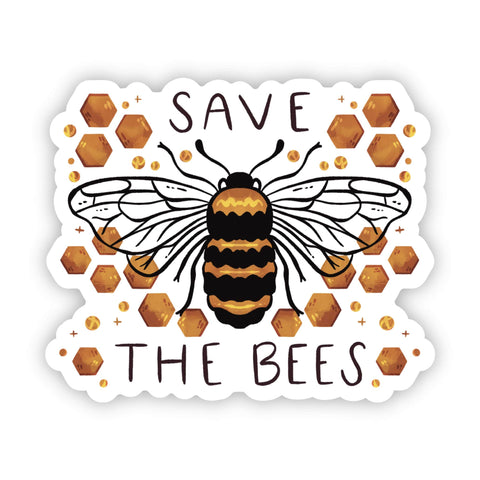 Save the bees nature sticker (Big Moods)