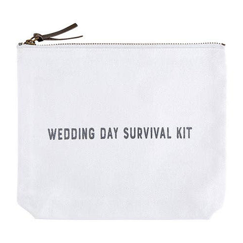 Canvas Zip Pouch - Wedding Day Survival Kit (Santa Barbara)