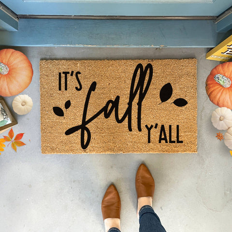 It's Fall Y'all Outdoor Doormat (Nickel Designs)