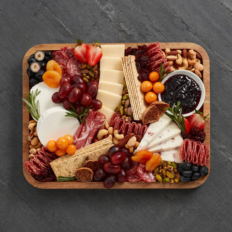 Acacia Cutting Board with white handles (Build A Board)