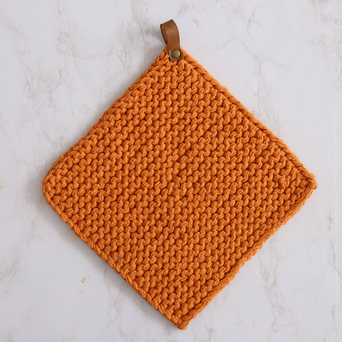 Knitted Pot Holder - Rust (Audrey's)